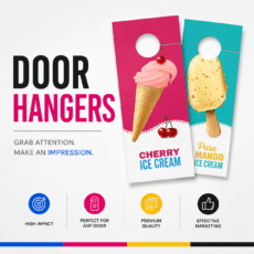 Custom Door Hangers – Full-Color Printing on 12pt Card Stock