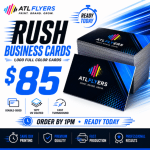 1,000 Rush Business Card Printing – Premium 12pt Stock, Ready Tonight