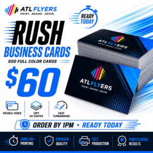 500 Rush Business Card Printing – Premium 12pt Stock, Ready Tonight