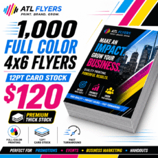 1,000 Next‑Day 4x6 Flyers – 12pt Gloss/Matte Card Stock