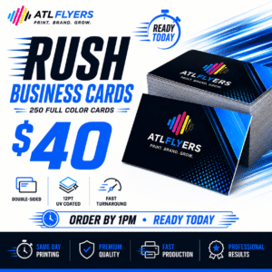 250 Rush Business Card Printing – Premium 12pt Stock, Ready Tonight