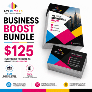 Business Boost Bundle — 500 Flyers + 500 Business Cards — $125