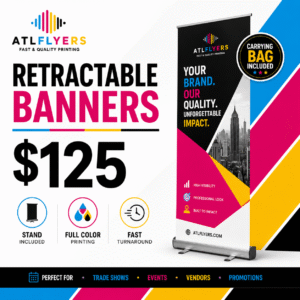 Premium Retractable Banner Printing — $125