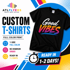 Custom T-Shirts – Full Color Printing | 1 Side | Ready in 1-2 Days