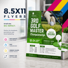 8.5×11 Double‑Sided Flyers – Full Color on 100lb Cover, Next‑Day Turnaround