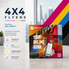 4x4 Square Flyer Printing – Same Day & Next Day Service