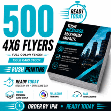 500 Custom 4x6 Flyers – Same-Day Local Pickup in Atlanta