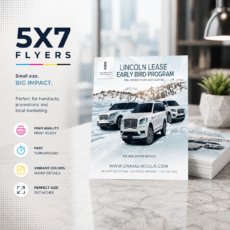 5×7 Double‑Sided Flyers – Full Color on 100lb Cover, Next‑Day Turnaround