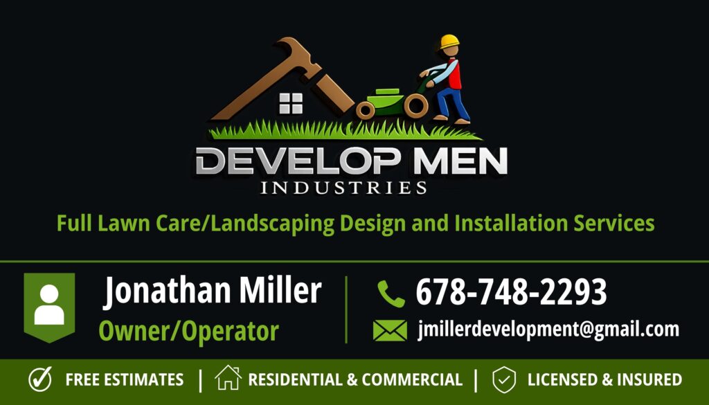 Develop Men Industries Business Card Front